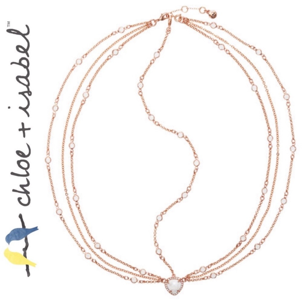 JEN Atkin x Chloe + Isabel Crystal Headpiece ROSE GOLD c+i - Picture 4 of 5